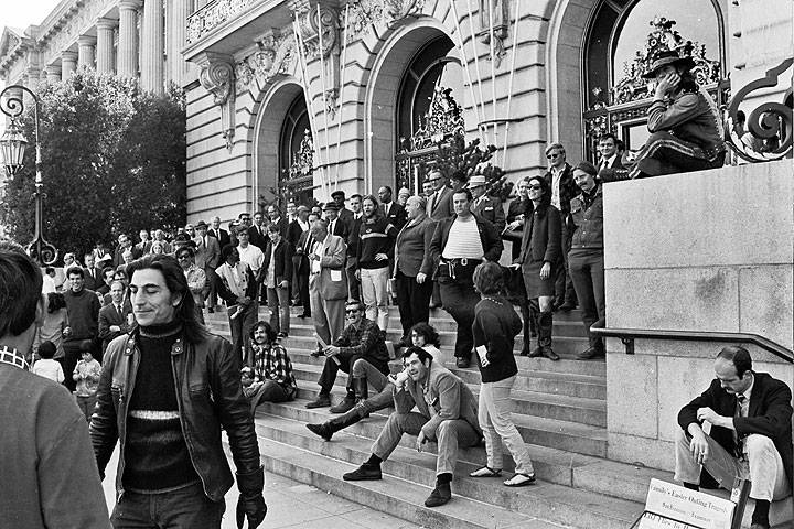 File:City-hall-steps hells-angel-and-crowd 0439 Chuck-Gould.jpg