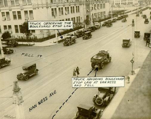File:Automobile traffic at Van Ness Avenue and Fell Street feb 3 1927 AAB-5687.jpg