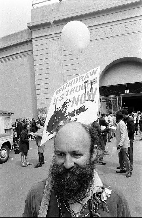 April 17 1967 Spring Mobilization guy at Kezar Ralph Crane Time Life.jpg