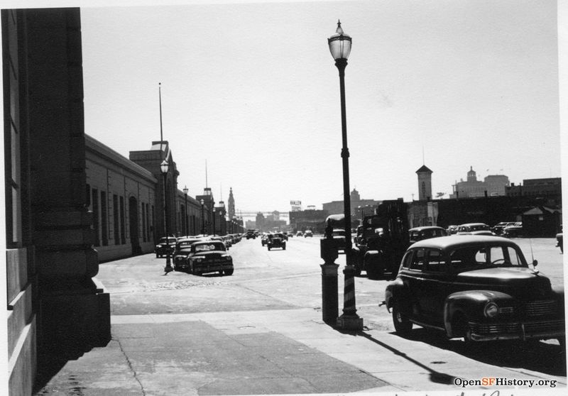 File:C1953 Along the waterfront. View looking south towards Ferry Building wnp27.2975.jpg