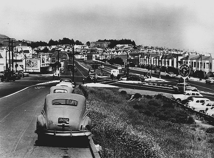 Monterey-Blvd-northeast-at-San-Jose-w-Diamond-at-left-and-Holly-Park-in-distant-center--largebldg-is-Junipero-Serra-Grammar-School-June-1953-SFDPT.jpg