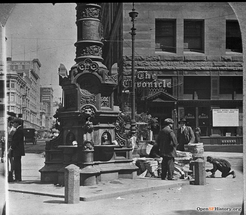 Lotta's Fountain circa 1920 w newsboy wnp37.02337-R.jpg