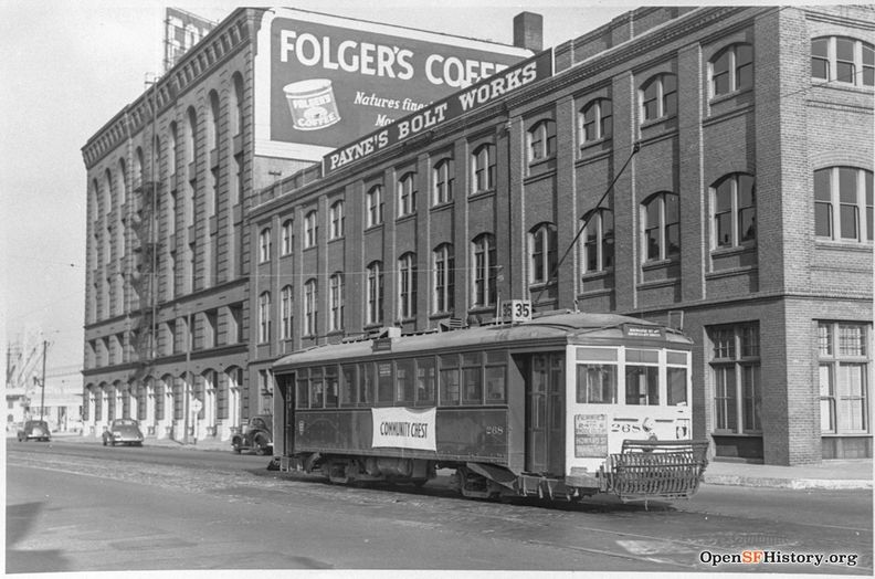 Folgers Coffee at Main and Howard 1938 wnp67.0462.jpg