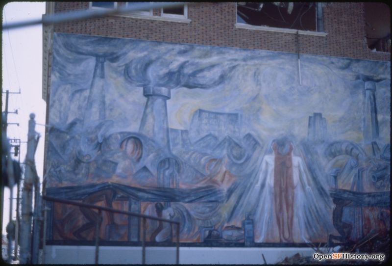 File:Mural Cogswell College, 3000 Folsom St., During demolition, Cogswell College, Folsom and 26th St Oct 1984 wnp32.3391.jpg