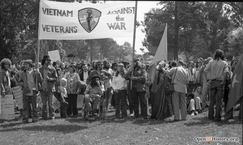 Panhandle, Vietnam Veterans Against the War. Anti Vietnam War March, from the Golden Gate Park Panhandle to Kezar Stadium wnp28.3248.jpg