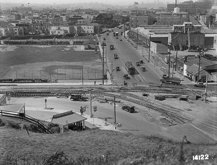 File:View-of-Mission-District-and-James-Rolph-Junior-Playground-and-Baseball-Diamond-from-Peralta-Avenue-Looking-North- July-17-1933 U14122.jpg