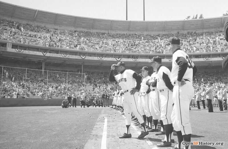 File:SF Giants Opening Day, 1966--Willie Mays, being introduced opensfhistory wnp28.6189.jpg