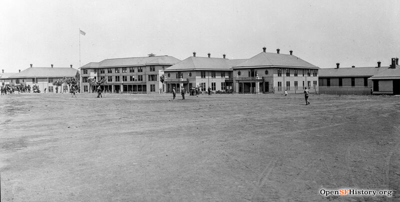 Letterman Army General Hospital viewed from present Lincoln Blvd c 1910 opensfhistory wnp26.587.jpg