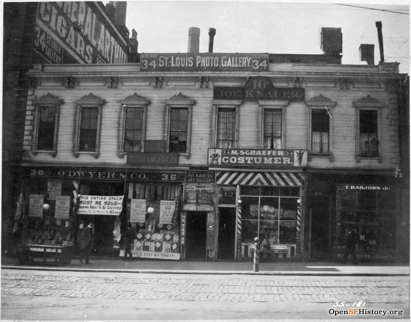 West side of 3rd Street between Mission and Stevenson. c1890 wnp71.2005.jpg