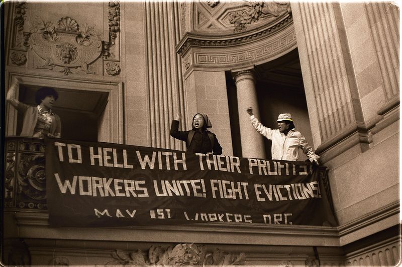 File:Protest at San Francisco's CITY Hall by supporters of the International Hotel, 1977 Nancy Wong.jpg